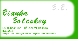 bianka bolcskey business card